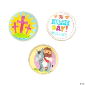 Joyful Mini He Lives Bouncy Balls - 12 Pc. for Easter Celebrations