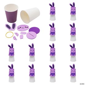3 3/4" x 5 3/4" Jumping Bunny Foam Craft Kit - Makes 12