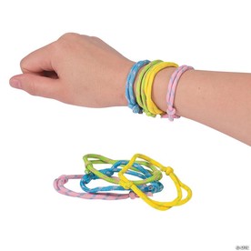 Cheerful Pastel Friendship Bracelets - 72 Pc.