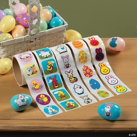 Vibrant Easter Roll Sticker Assortment - 500 Pc. for Crafts and Fun