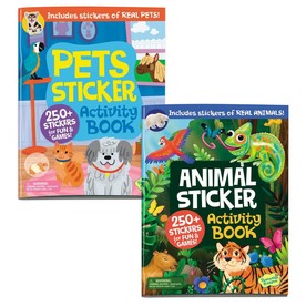 Animals & Pets Sticker Activity Books: Set of 2