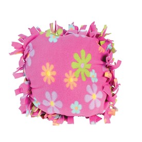 Fleece Flower Tied Pillow Craft Kit - Makes 6