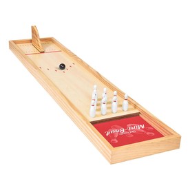 GoSports - Mini Wooden Tabletop Bowling Game Set
