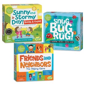Set of 3: Friends & Neighbors, Snug as a Bug in a Rug & FREE Sunny & Stormy Day!
