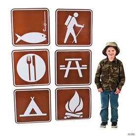 21" Jumbo Camp Sign Cardstock Cutouts Set - 6 Pc.