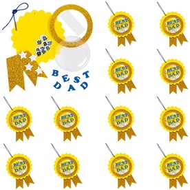 4" x 5 3/4" Father's Day Best Dad Shaker Ornament Craft Kit - Makes 12