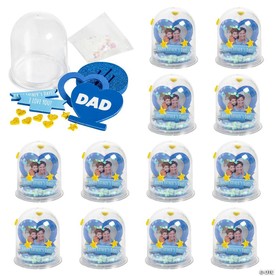 2" x 2 1/4" Father's Day Dad Photo Glitter Globe Craft Kit - Makes 12