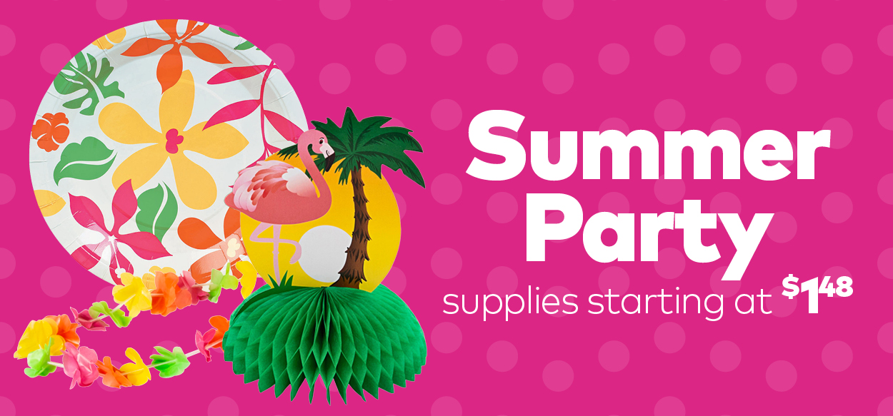 Summer Party supplies starting at $1.48