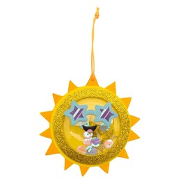 4 1/2" Bright Yellow Sun Shaker Ornament Craft Kit - Makes 12