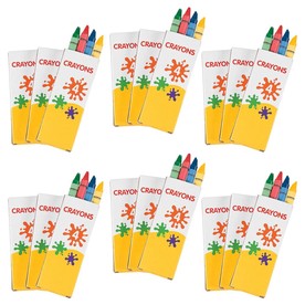 Bulk 48 Boxes of Crayons - 4 Colors Per Box