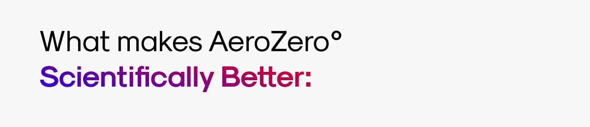 What makes AeroZero° Scientifically Better:
