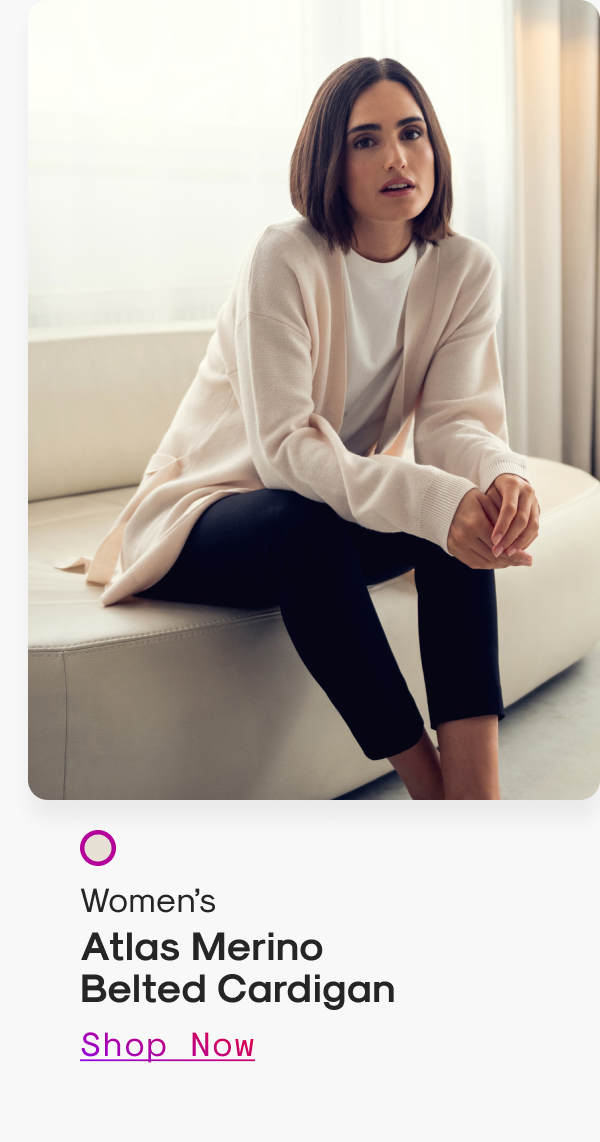 Women’s Atlas Merino Belted Cardigan