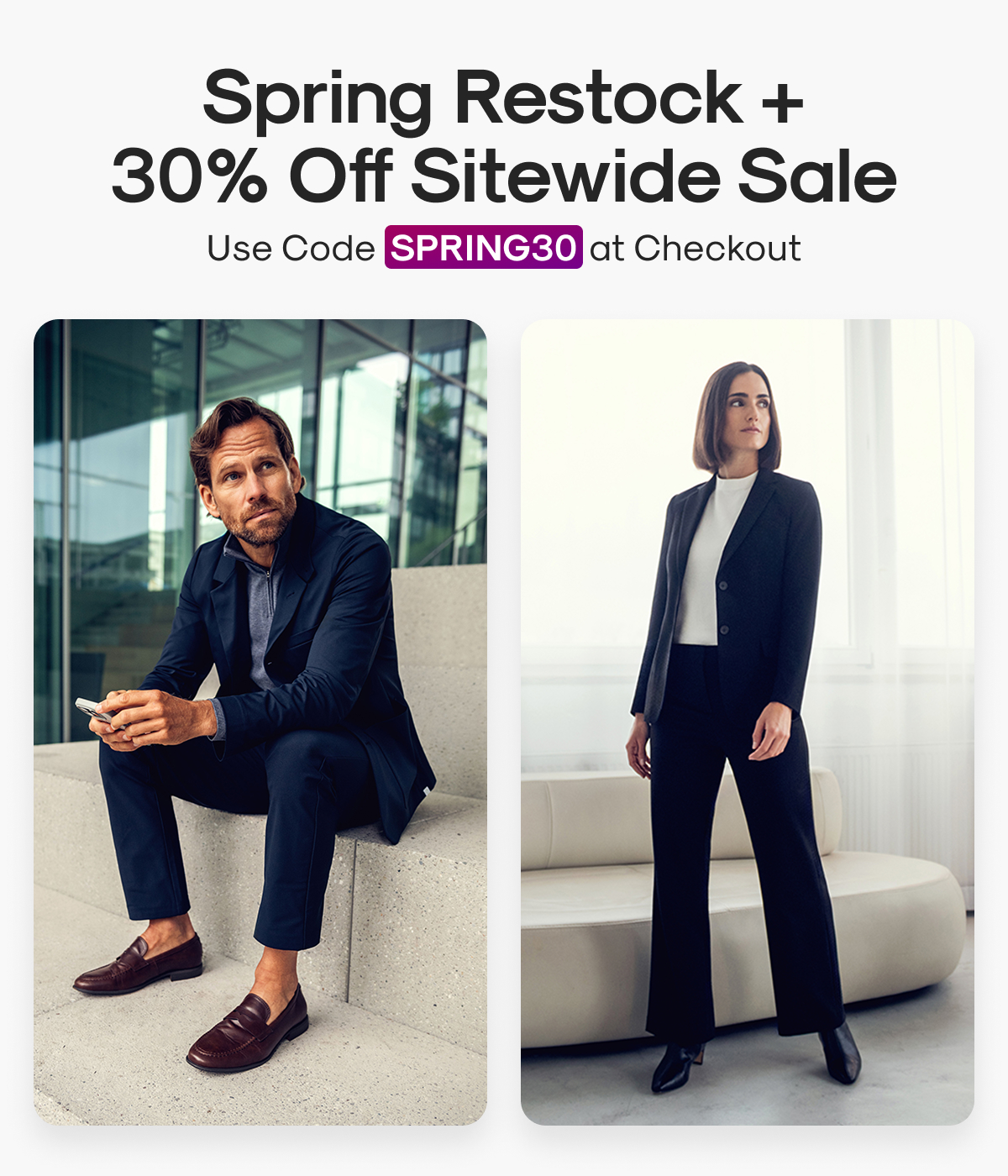 Spring Restock + 30% Off Sitewide Sale