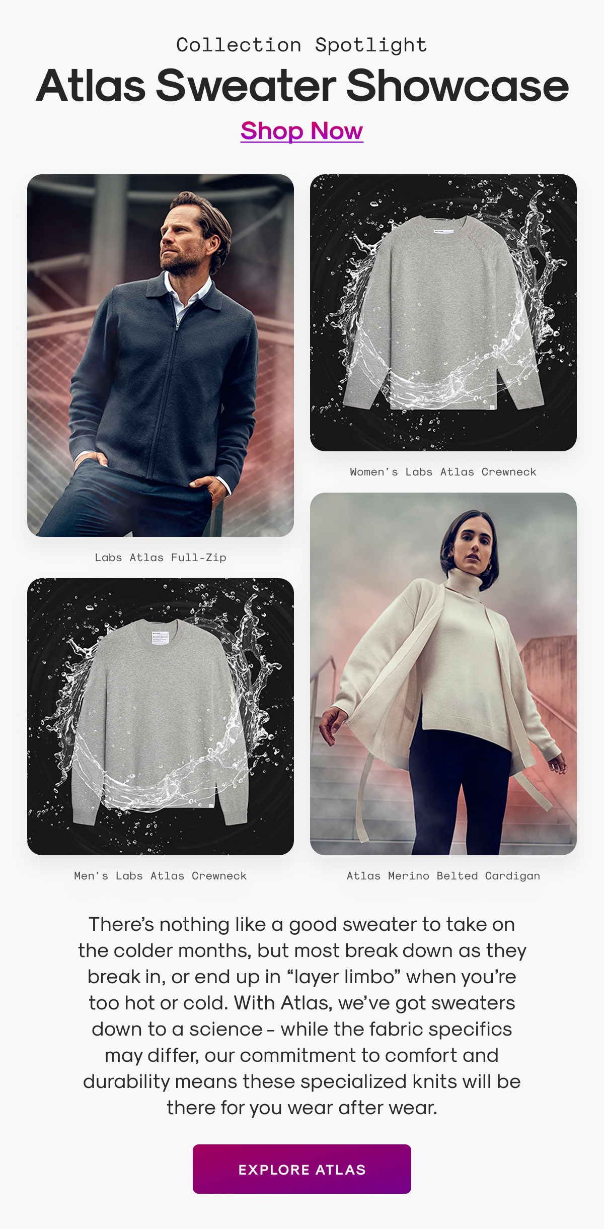 Collection Spotlight: Atlas Sweater Showcase