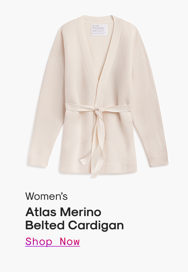 Women’s Atlas Merino Belted Cardigan