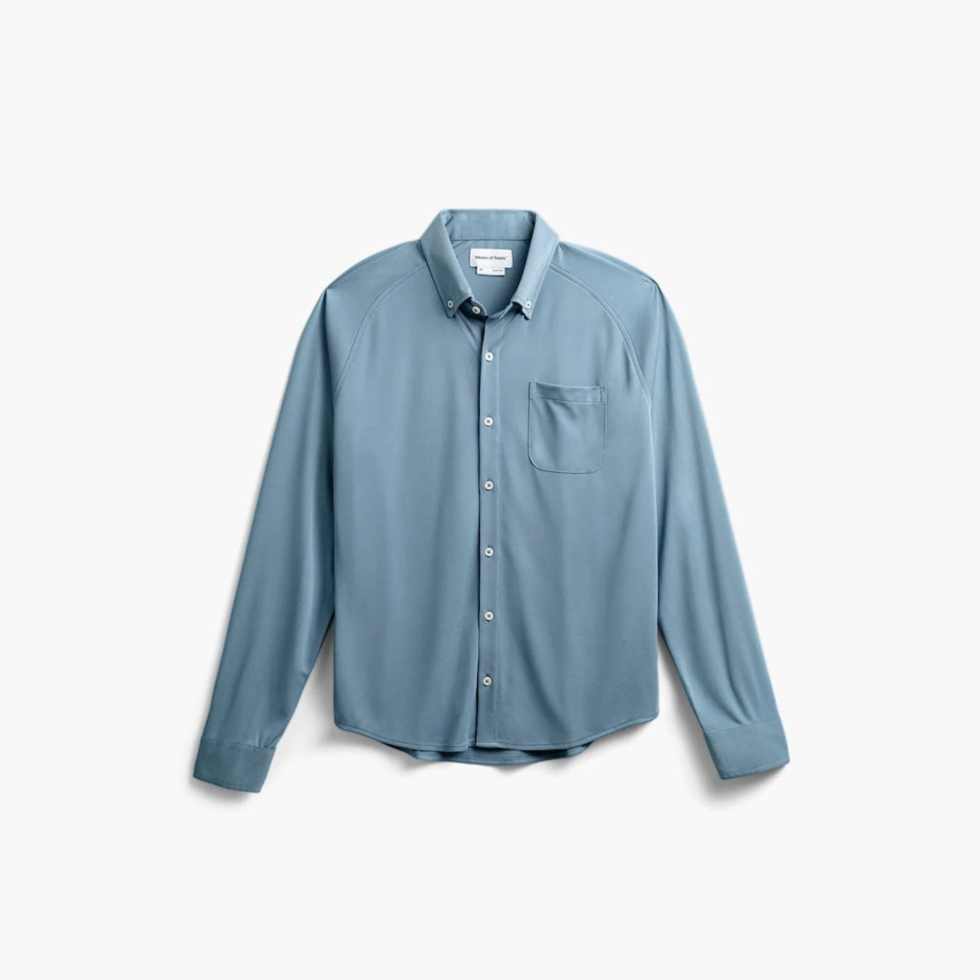 Image of Men's Apollo Raglan Sport Shirt - Atlantic Blue Oxford