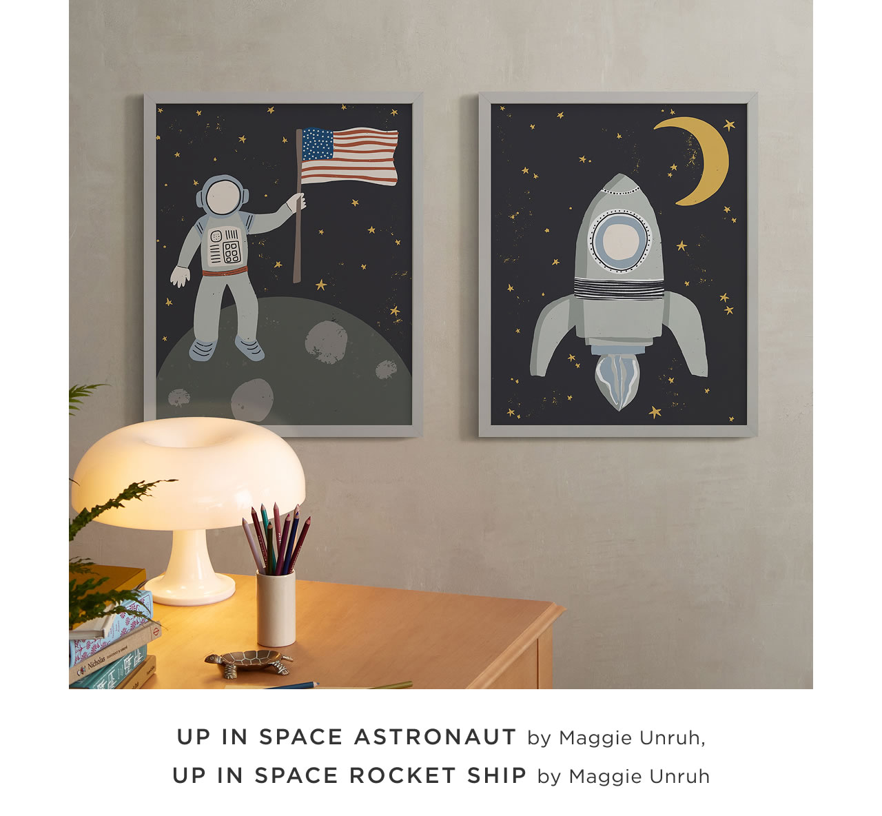 Up in Space Astronaut & Rocket Ship