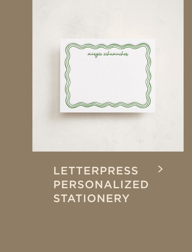Letterpress Personalized Stationery