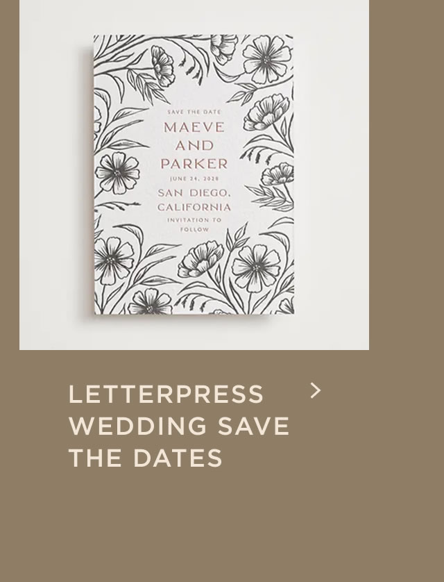 Letterpress Save the Dates