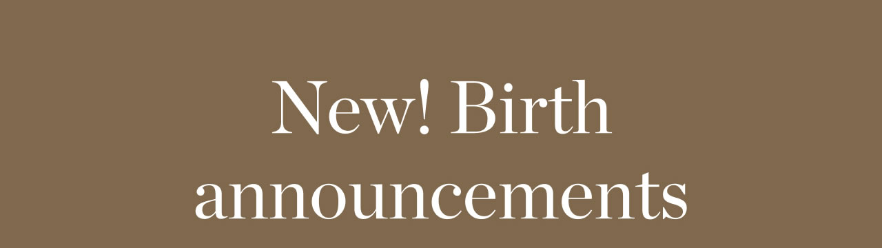New! Birth Announcements