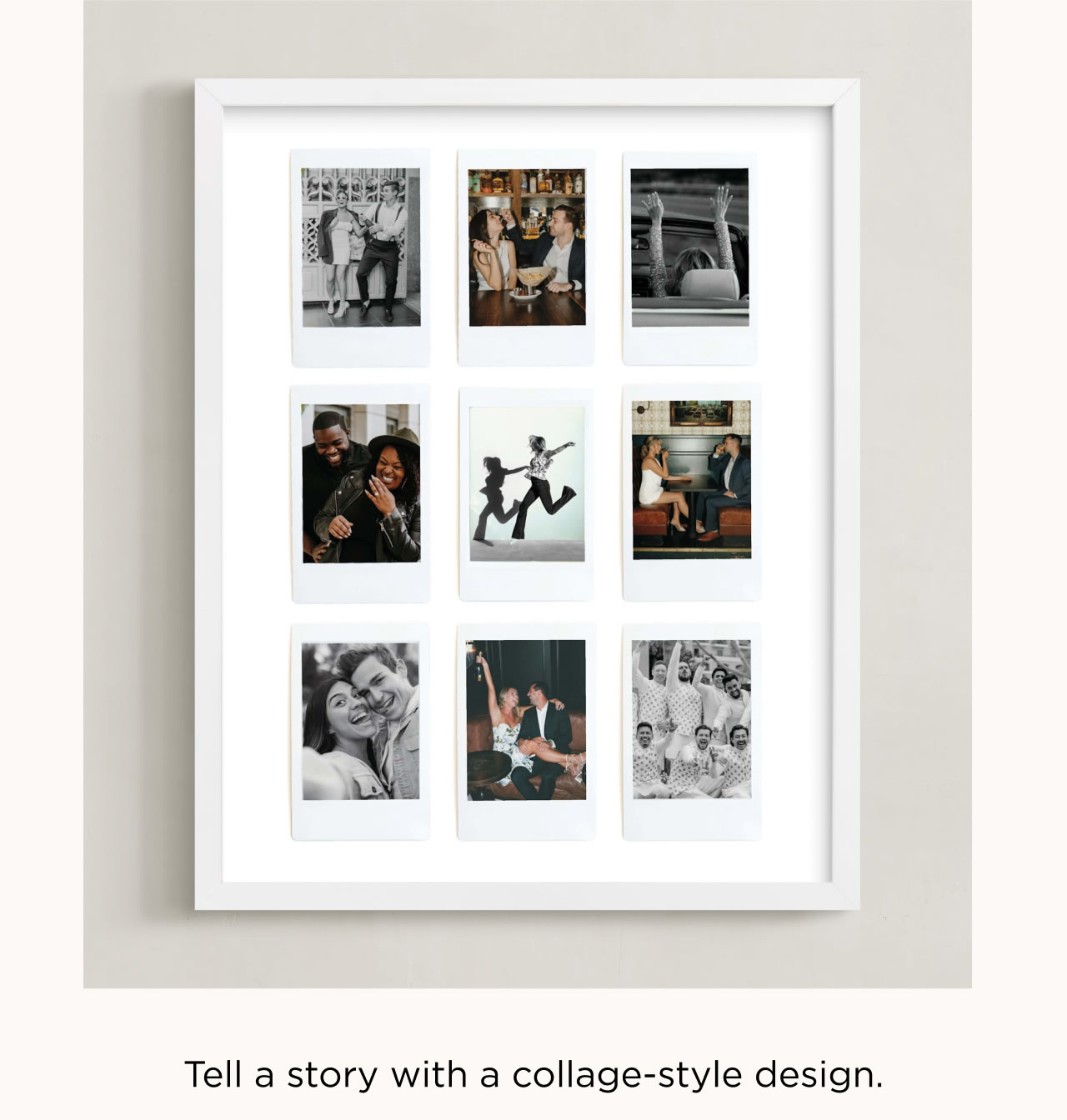 Tell a story with a collage-style design.