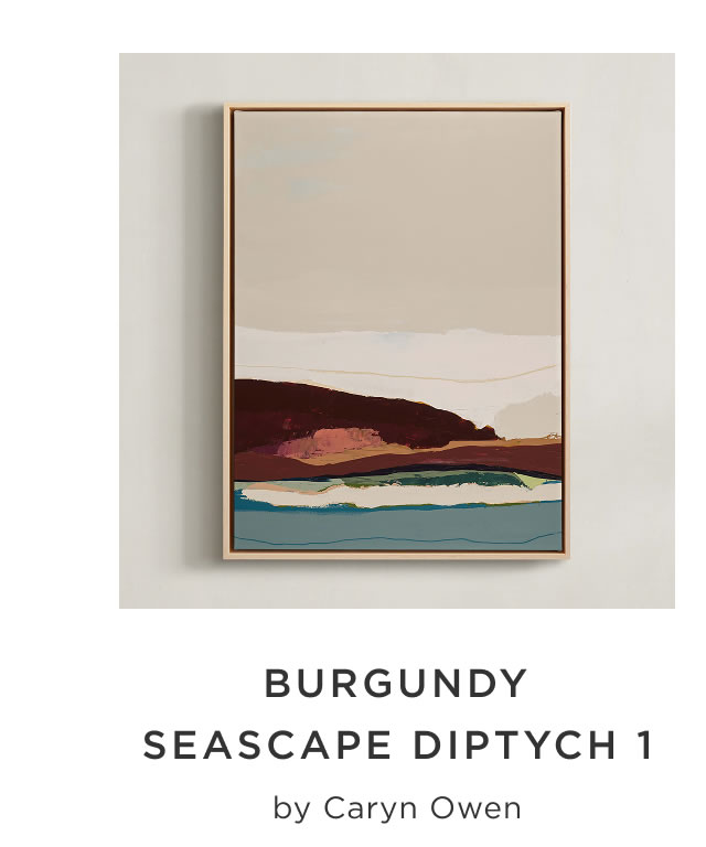 Burgundy Seascape Diptych 1