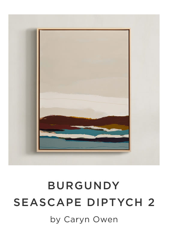 Burgundy Seascape Diptych 2