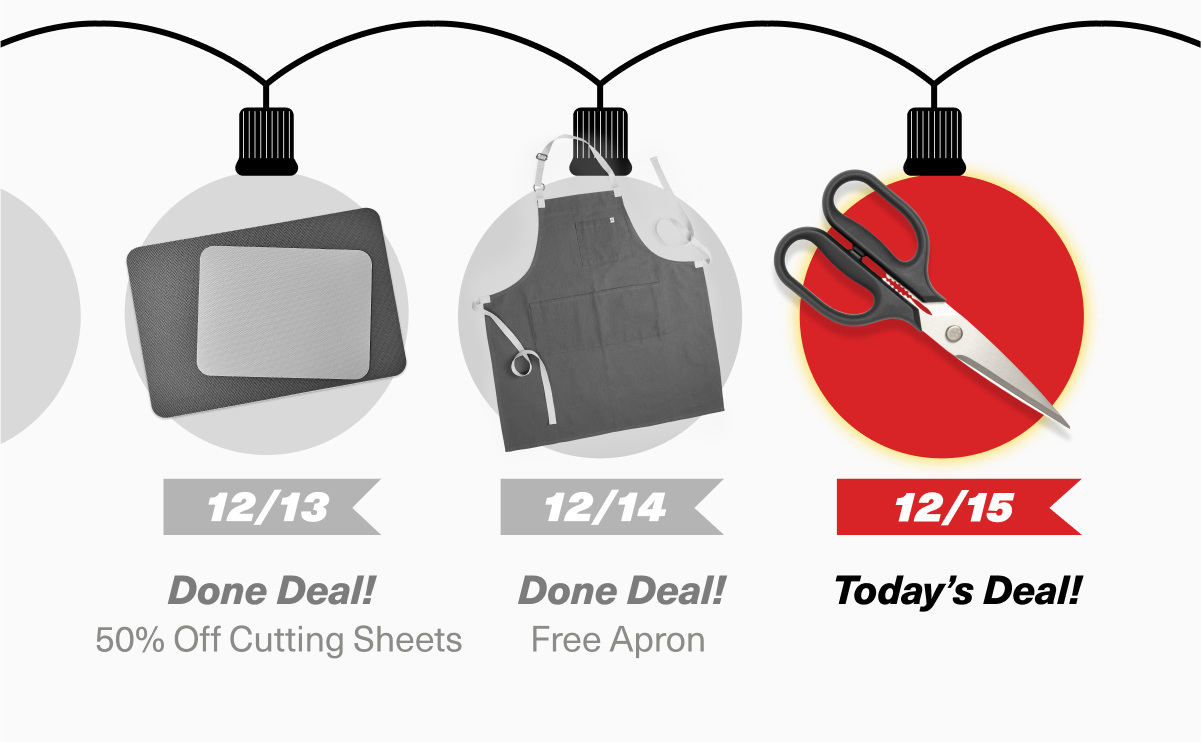 12 days of exclusive deals! Day 12. Reveal: Free Shears with any Knife set - USE CODE SHEARJOY