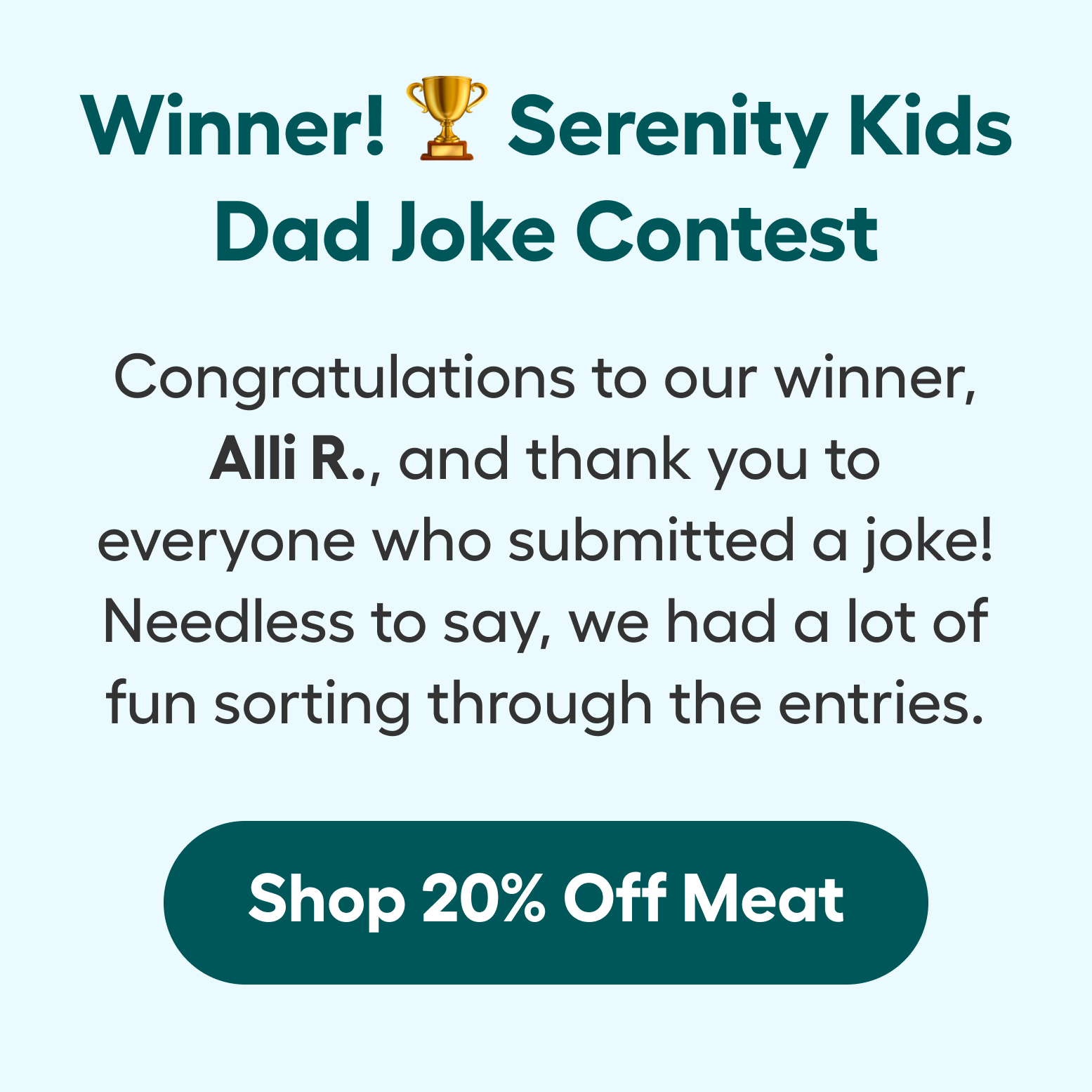 Dad Joke Contest Winner