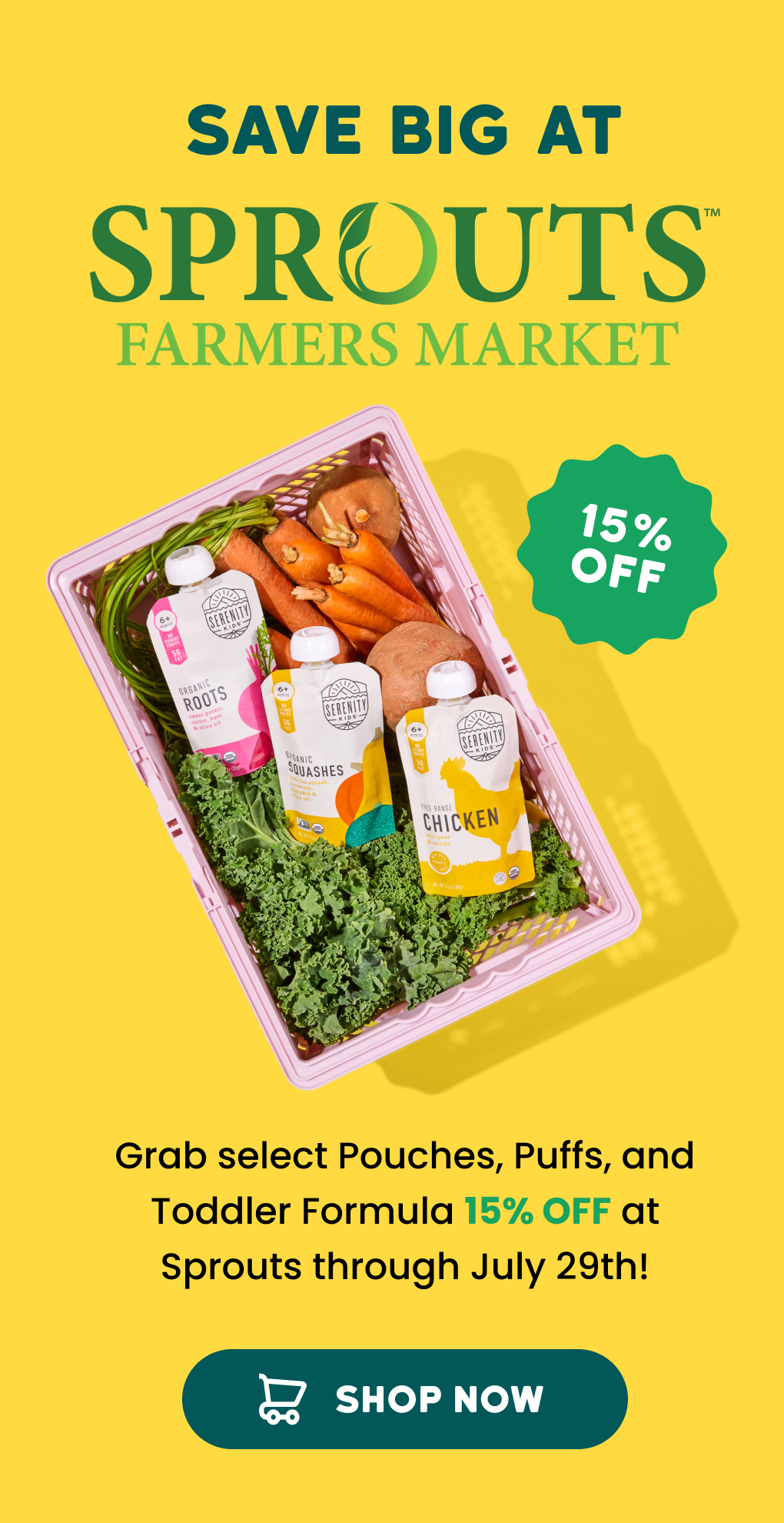 Save 15% on Serenity Kids at Sprouts
