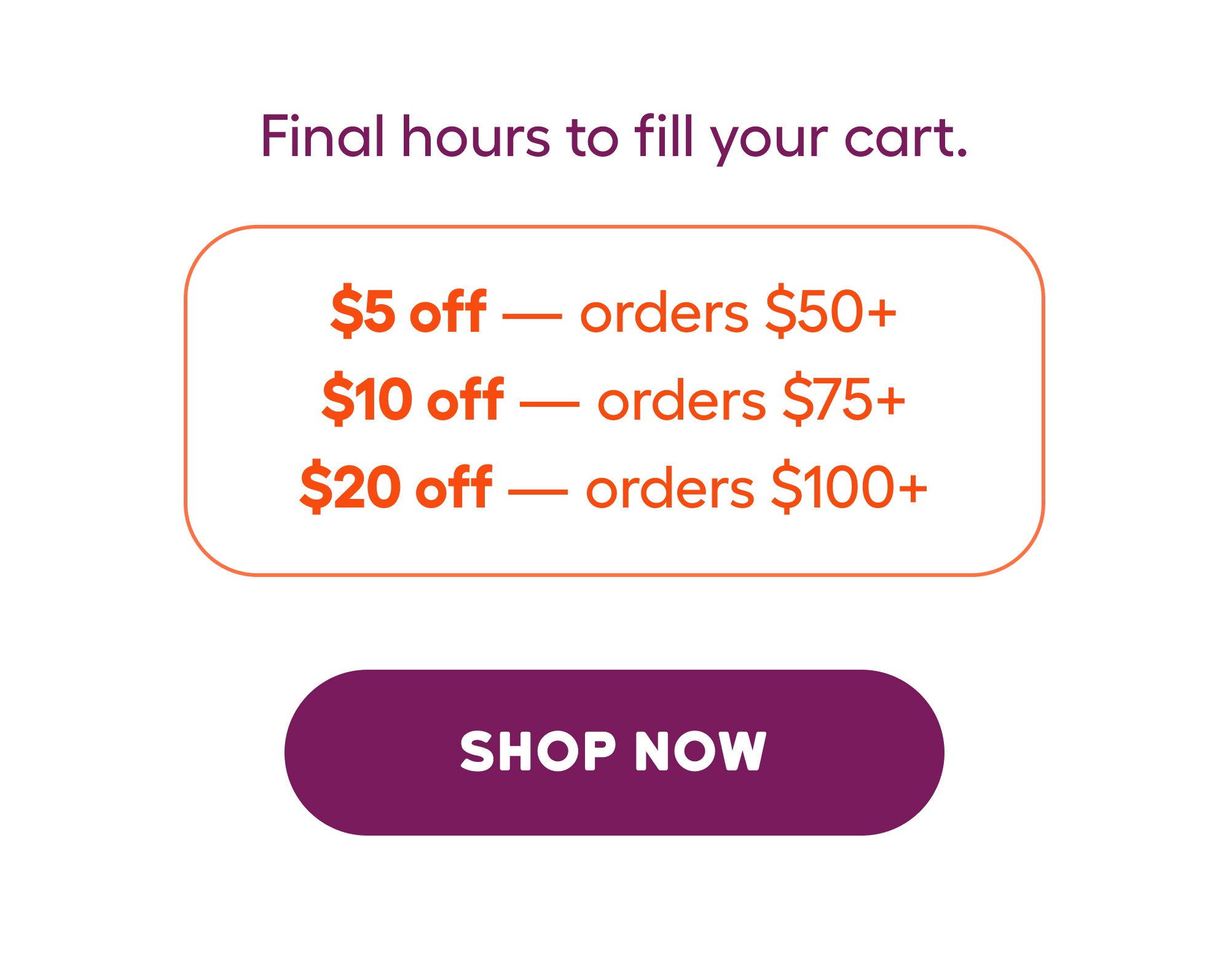 Final hours to fill you cart for Cyber Monday! | SHOP NOW