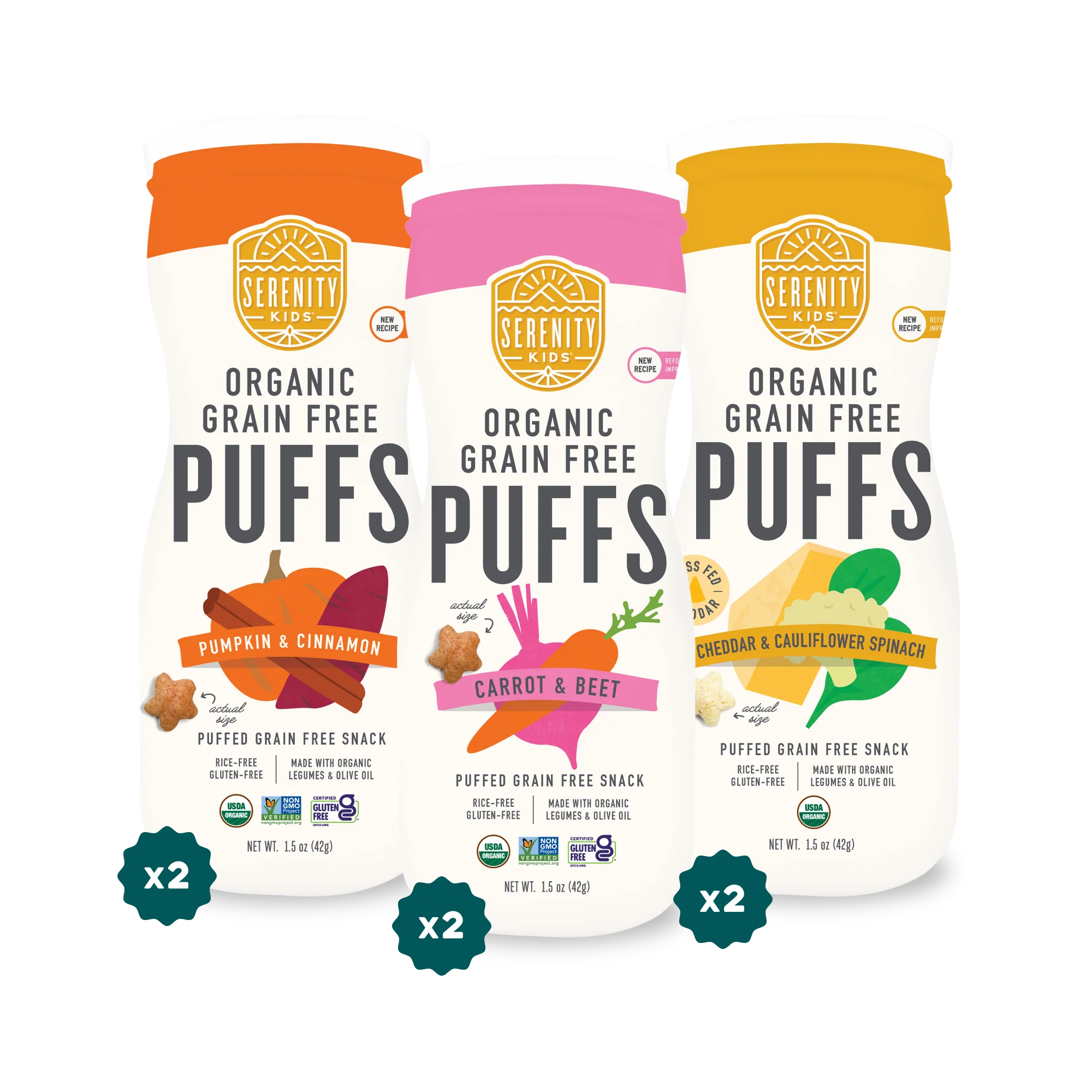 Image of Organic Grain Free Puffs Variety Pack