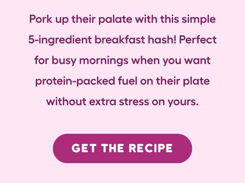 5-Ingredient Breakfast Pork Hash for Toddlers!