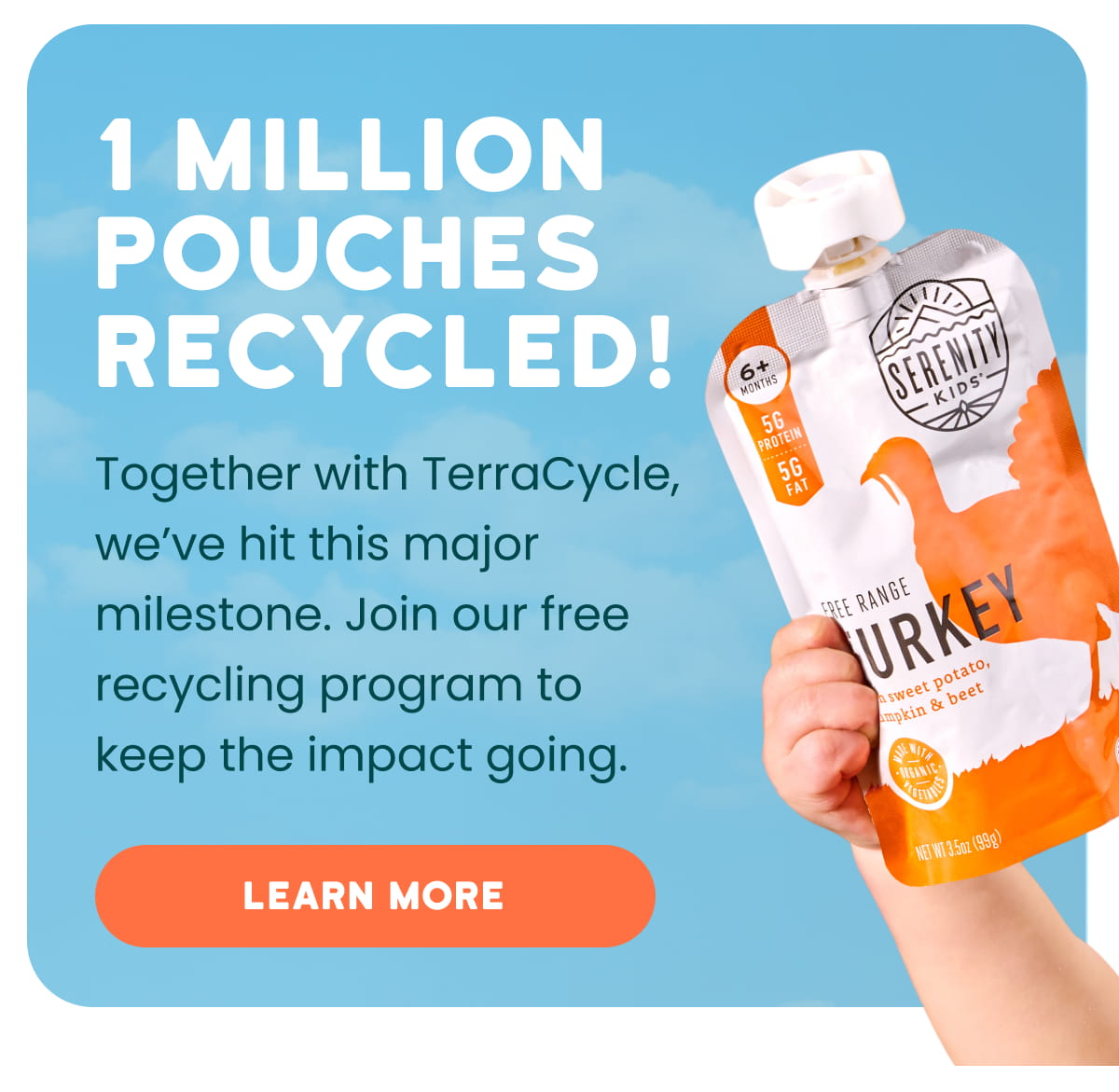 1 million pouches recycled