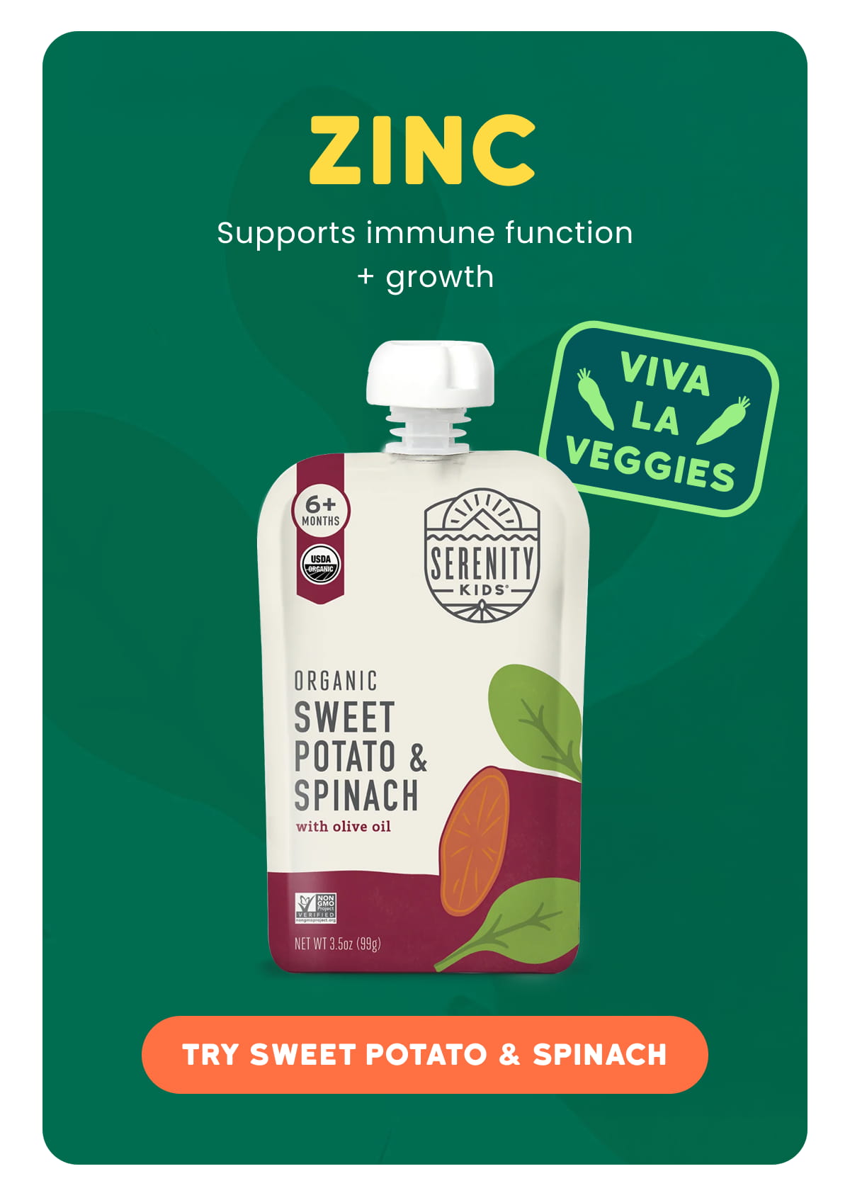 Sweet Potato & Spinach