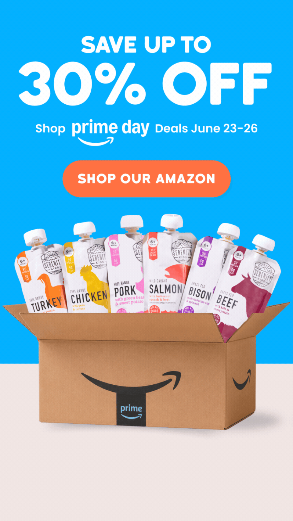 Shop our Amazon Prime Day deals now! And save up to 30% off Serenity Kids products now through June 26th