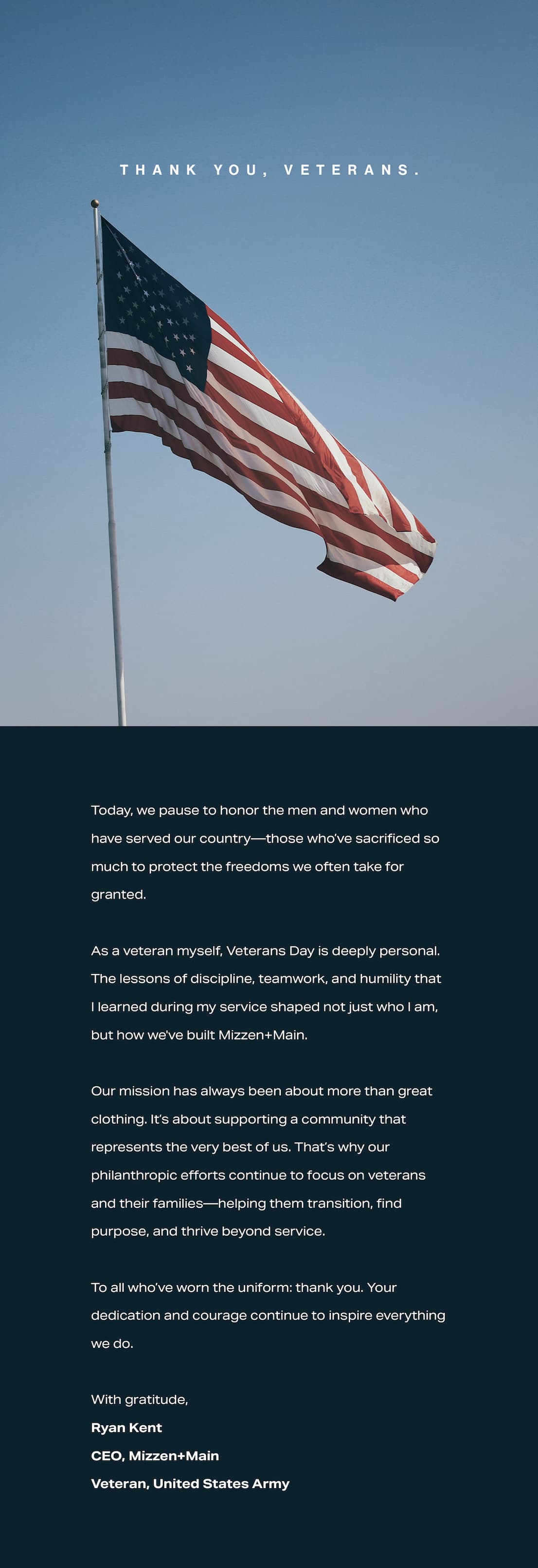 Thank you, veterans