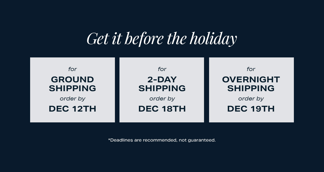 Get it before the holiday