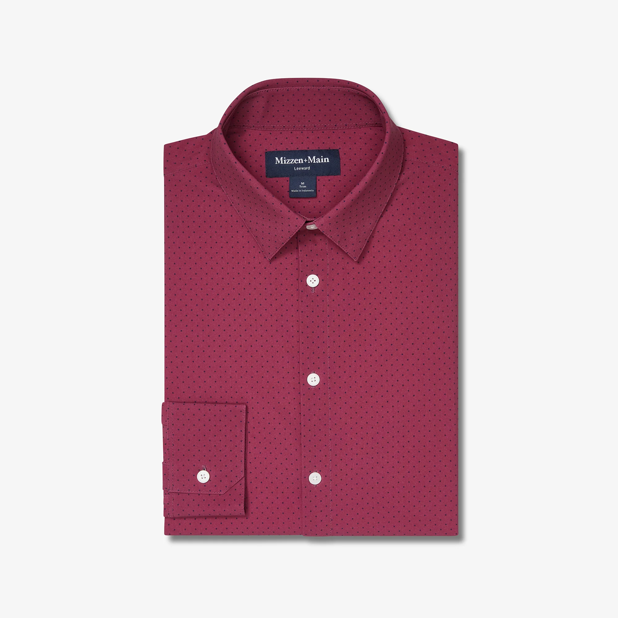Image of Mulberry Dot Leeward Long Sleeve Dress Shirt