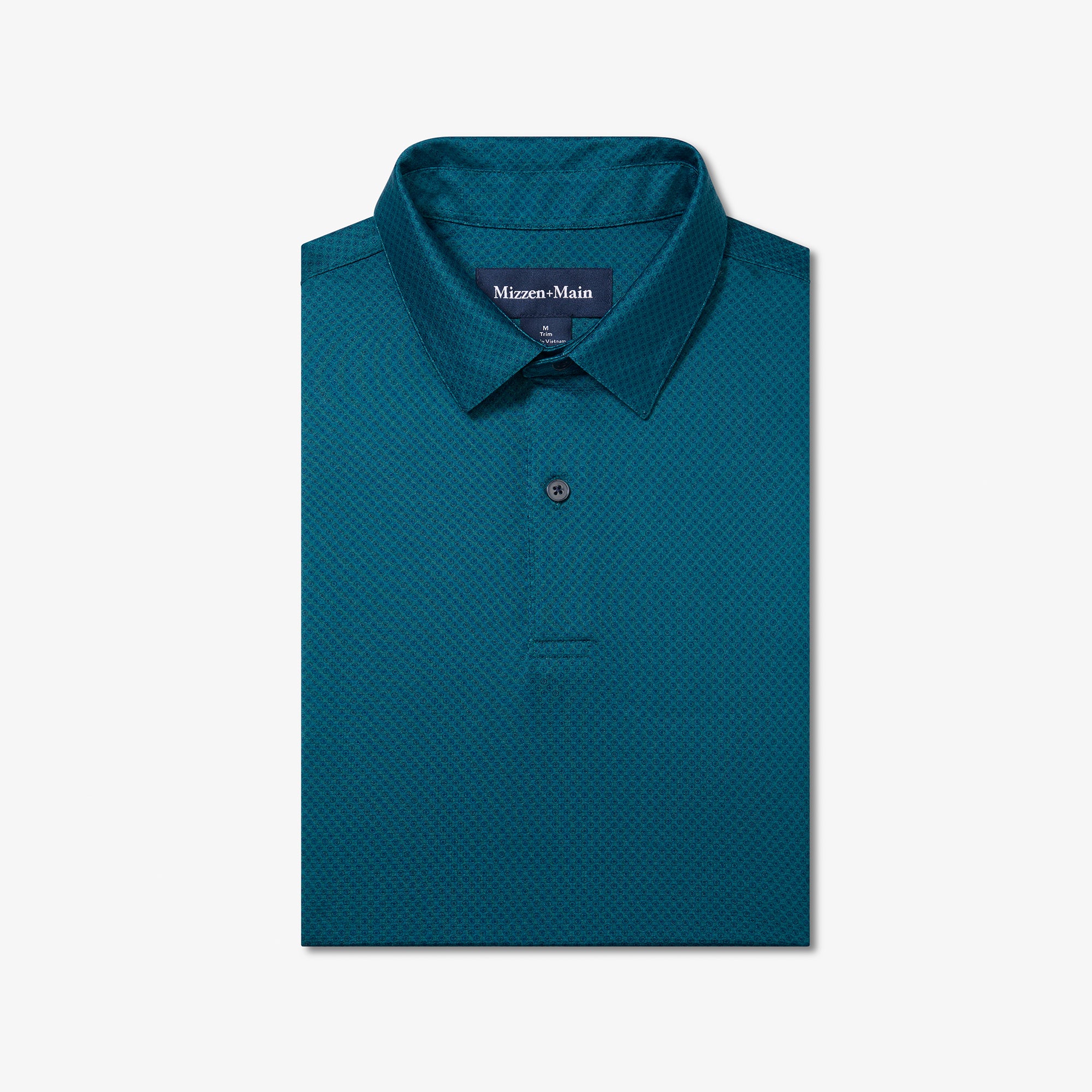 Image of Dark Teal Multi Texture Halyard Short Sleeve Polo