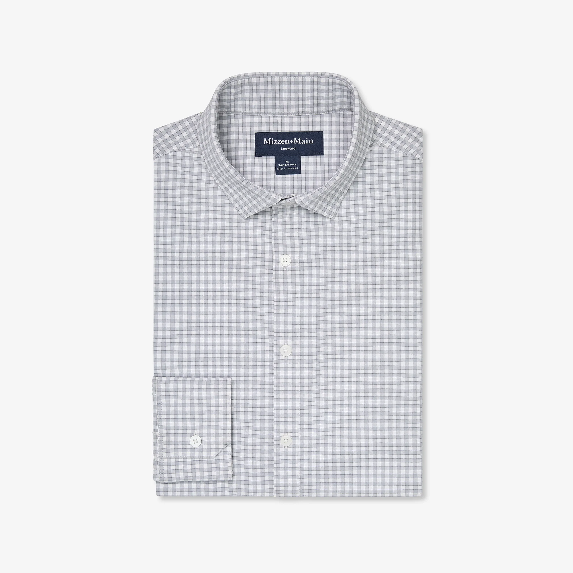 Image of Nickel Kyle Check Leeward No Tuck Long Sleeve Dress Shirt