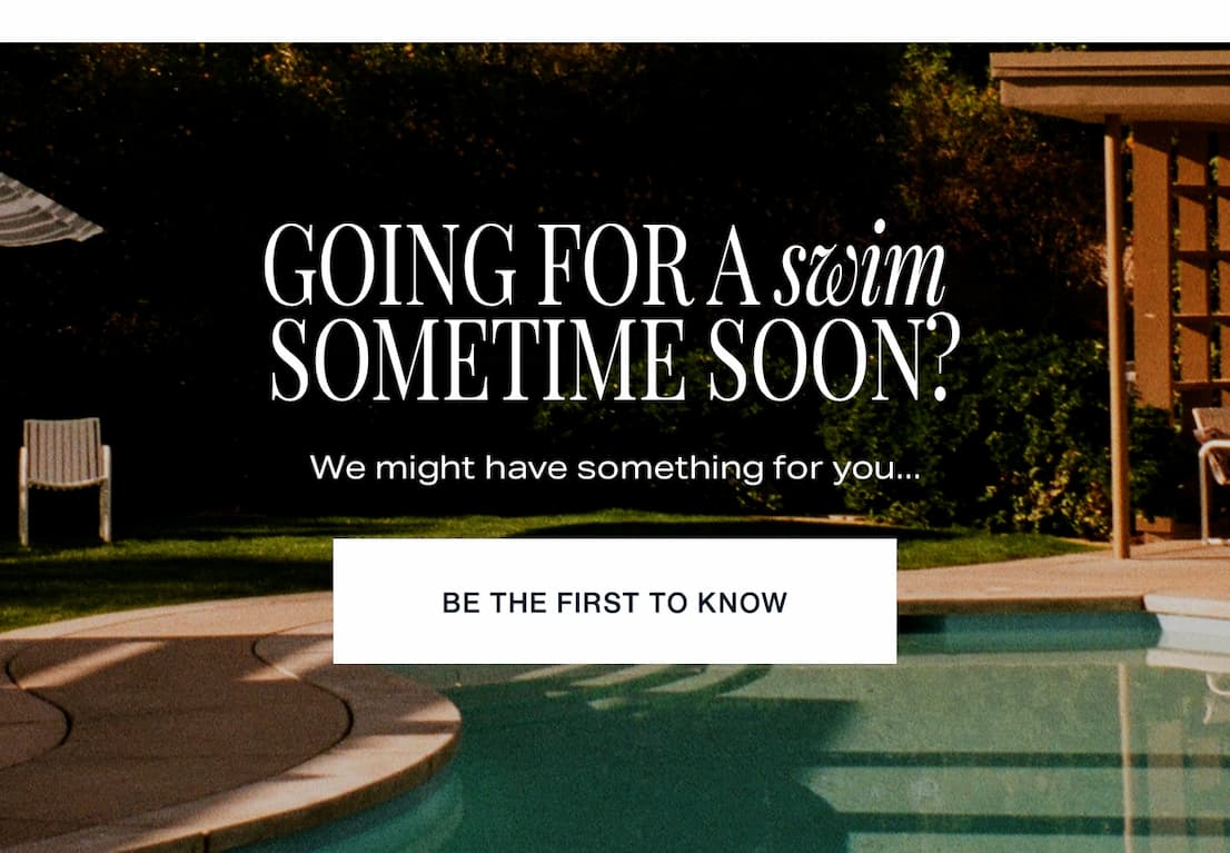 Going for a swim sometime soon? [Be the first to know]