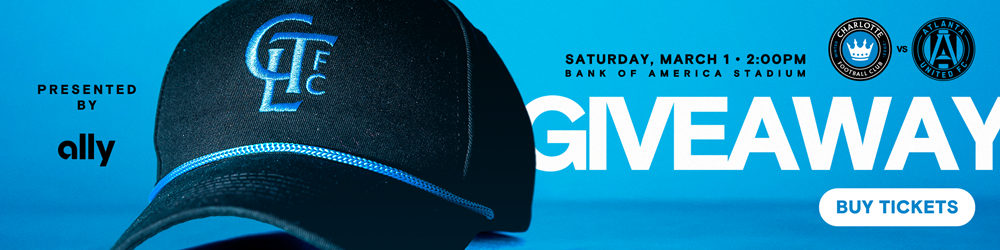 Hat Giveaway, presented by Ally | CLT vs ATL | March 1 at 2 p.m.