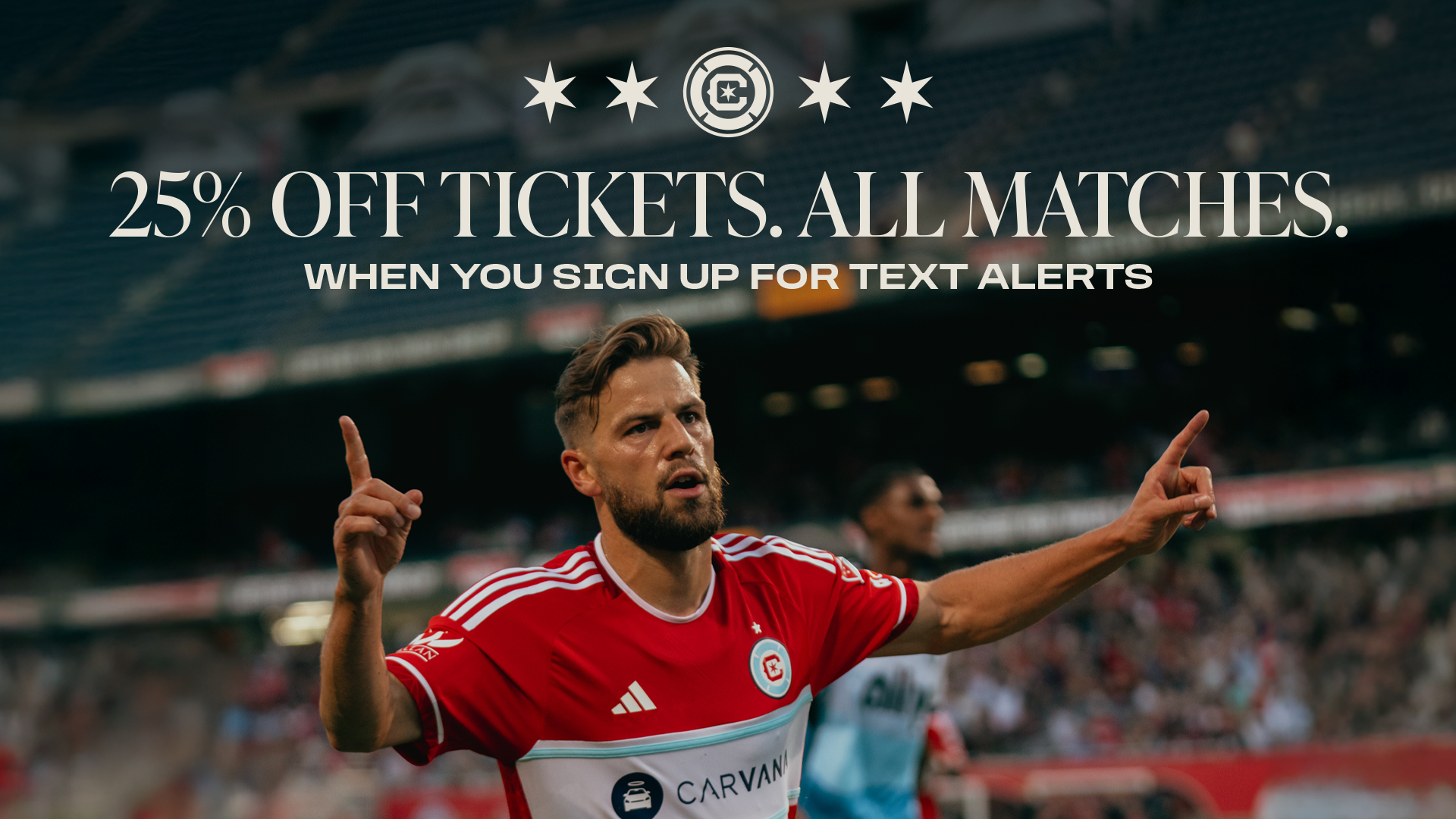 25% Off Tickets when you Sign Up For Texts