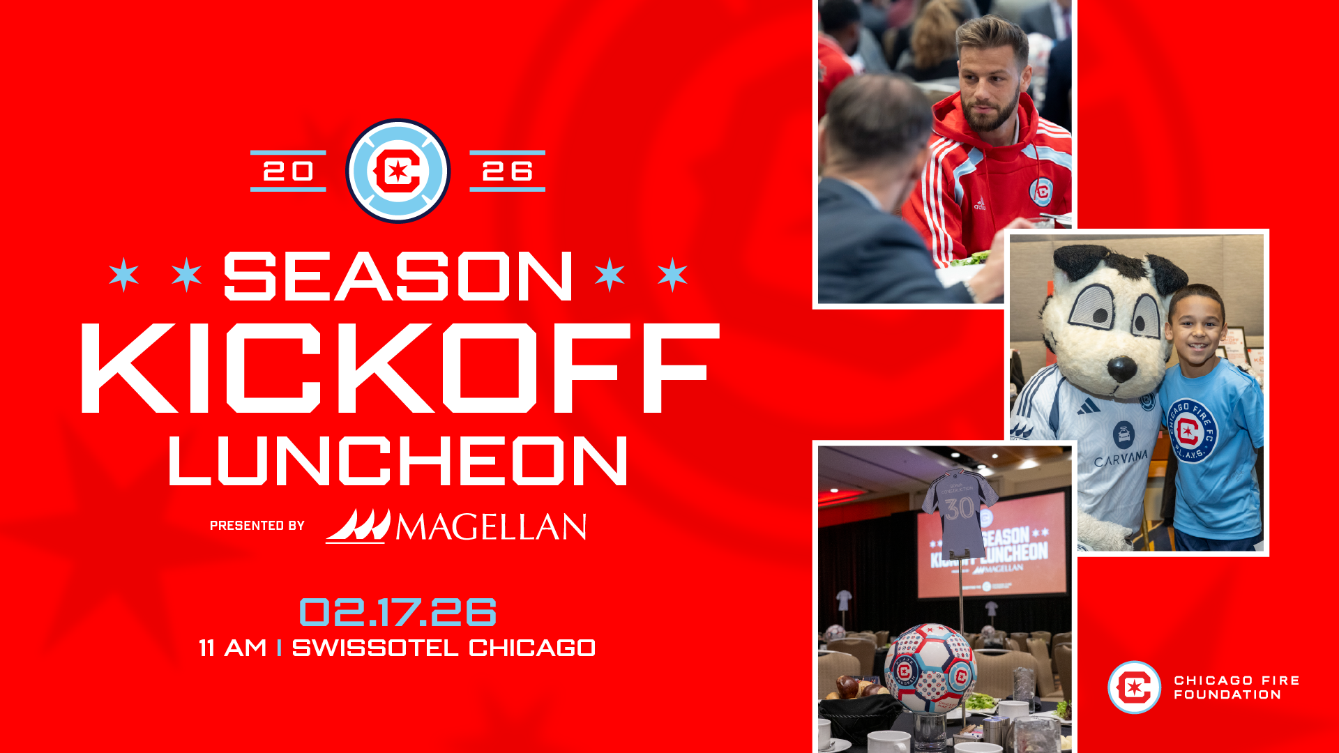 Chicago Fire Foundation to Host 2026 Annual Season Kickoff Luncheon Presented by Magellan Corporation