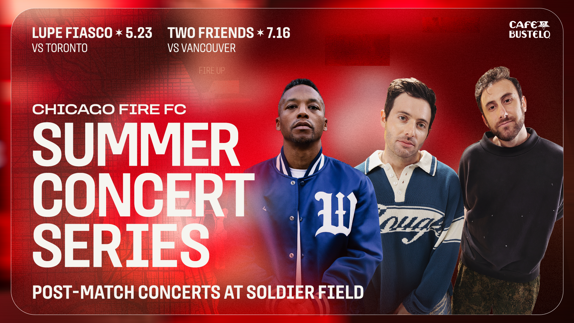 Chicago Fire FC Announces 2026 Summer Concert Series Presented by Café Bustelo®