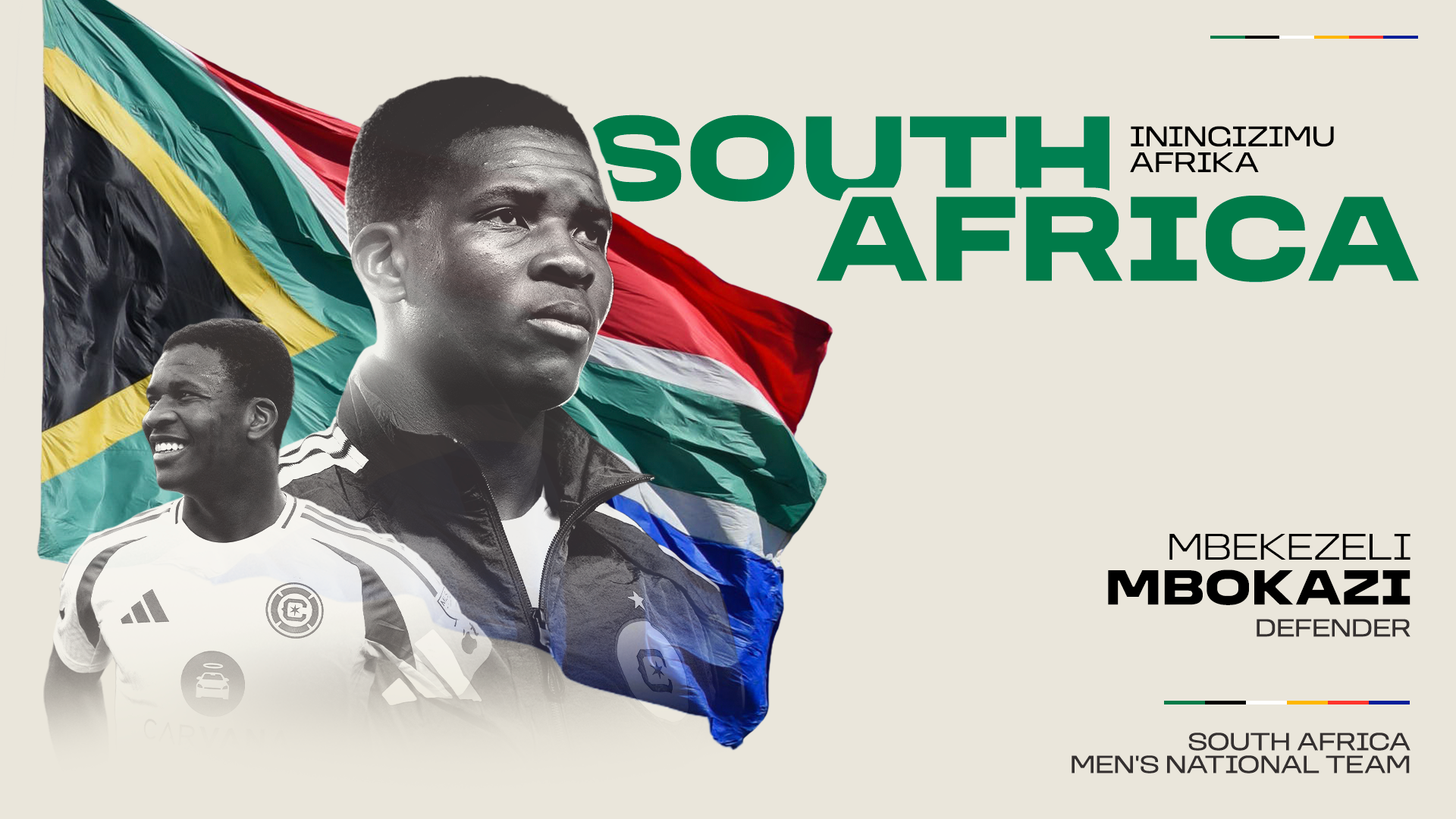 Chicago Fire FC defender Mbekezeli Mbokazi has been named to the South Africa Men’s National Team roster for the FIFA World Cup 2026™
