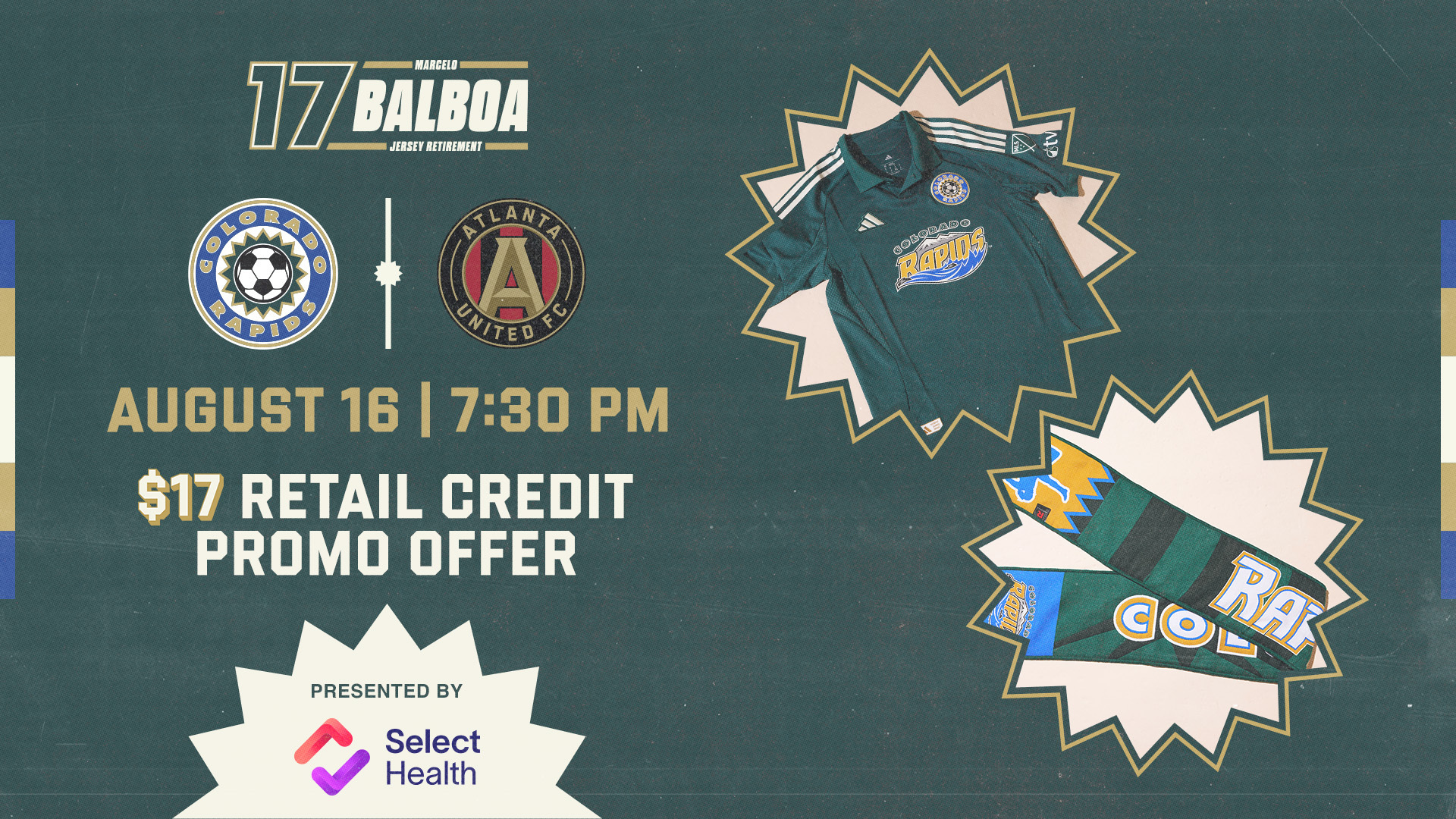 EXCLUSIVE OFFER: $17 Retail Credit + A Ticket to Rapids vs. Atlanta United TONIGHT 8/16 