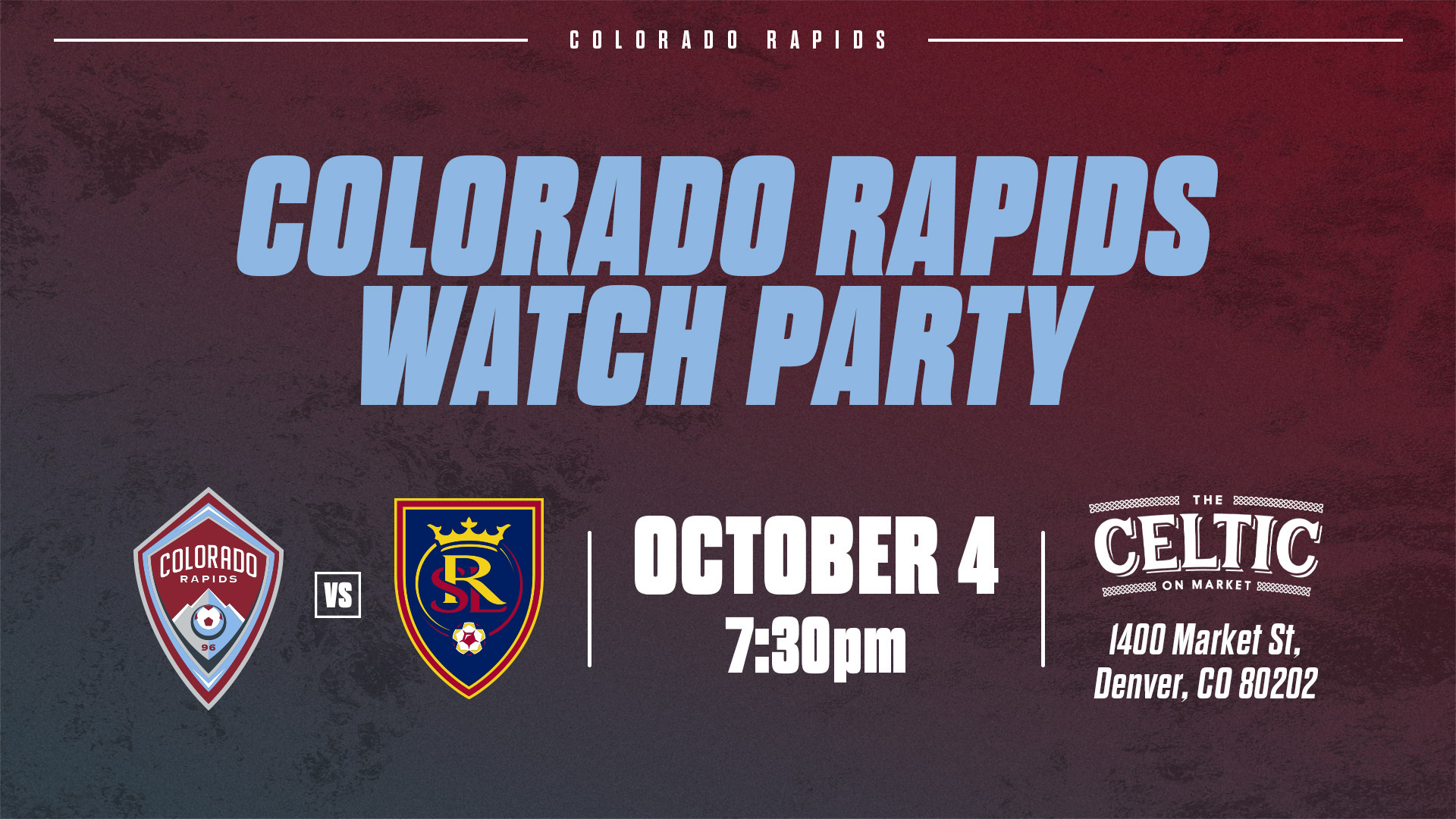 Rocky Mountain Cup Watch Party at The Celtic