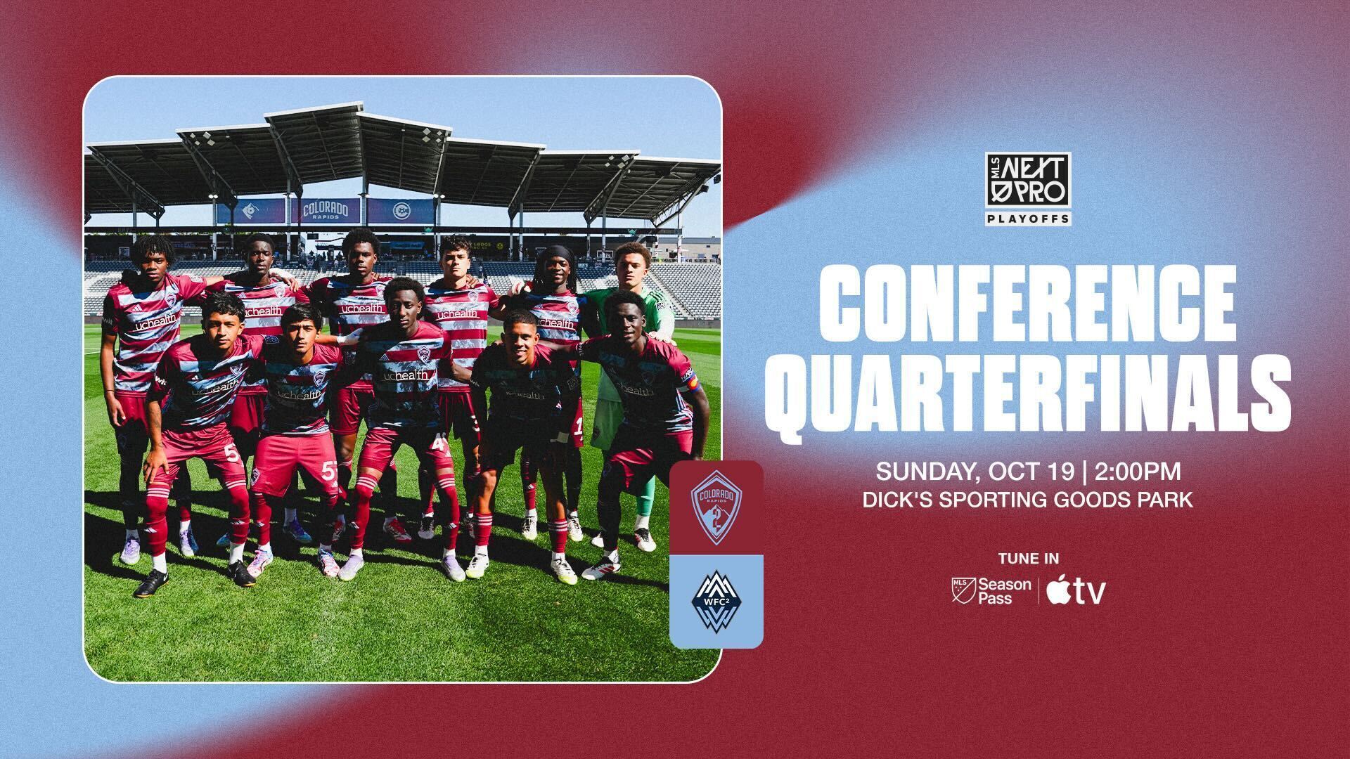 Colorado Rapids 2 Host Vancouver Whitecaps FC 2 in First Round of 2025 MLS NEXT Pro Playoffs 